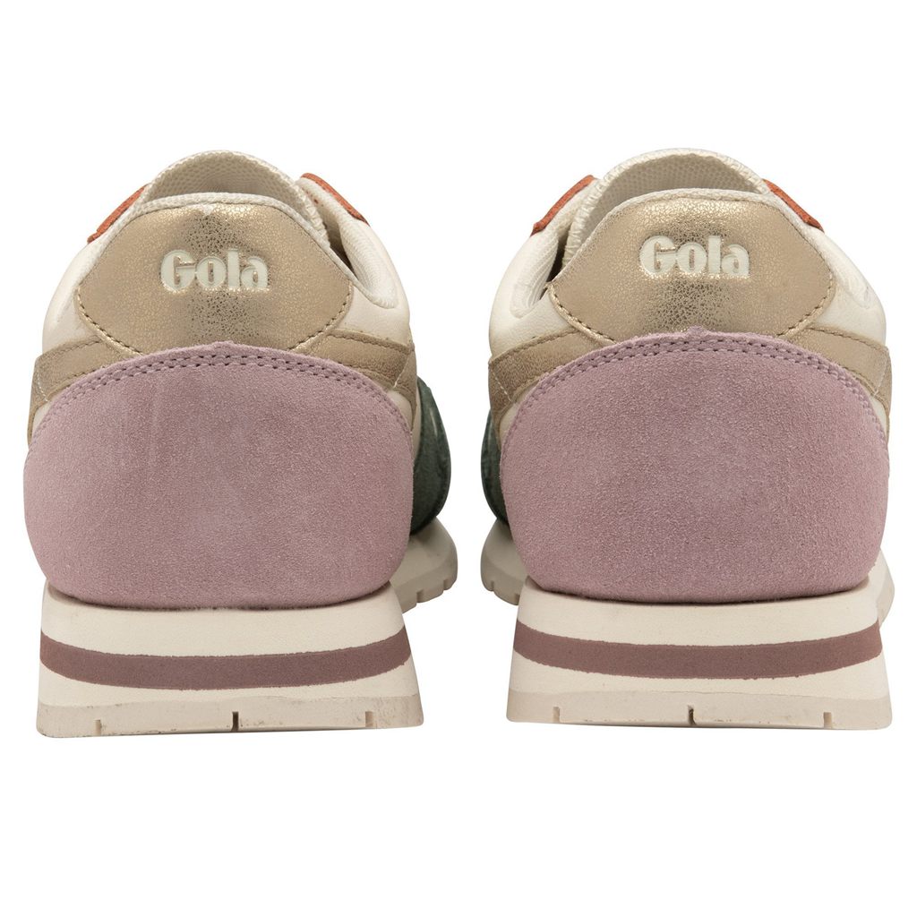 Gola Classics Daytona Quadrant Sneakers Blancos Dorados Rosas Mexico | ROJ-723045