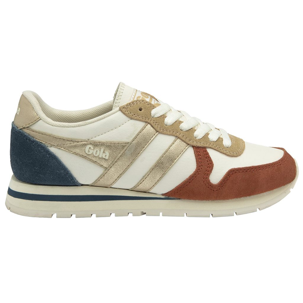 Gola Classics Daytona Quadrant Sneakers Blancos Naranjas Dorados Mexico | PTK-342875