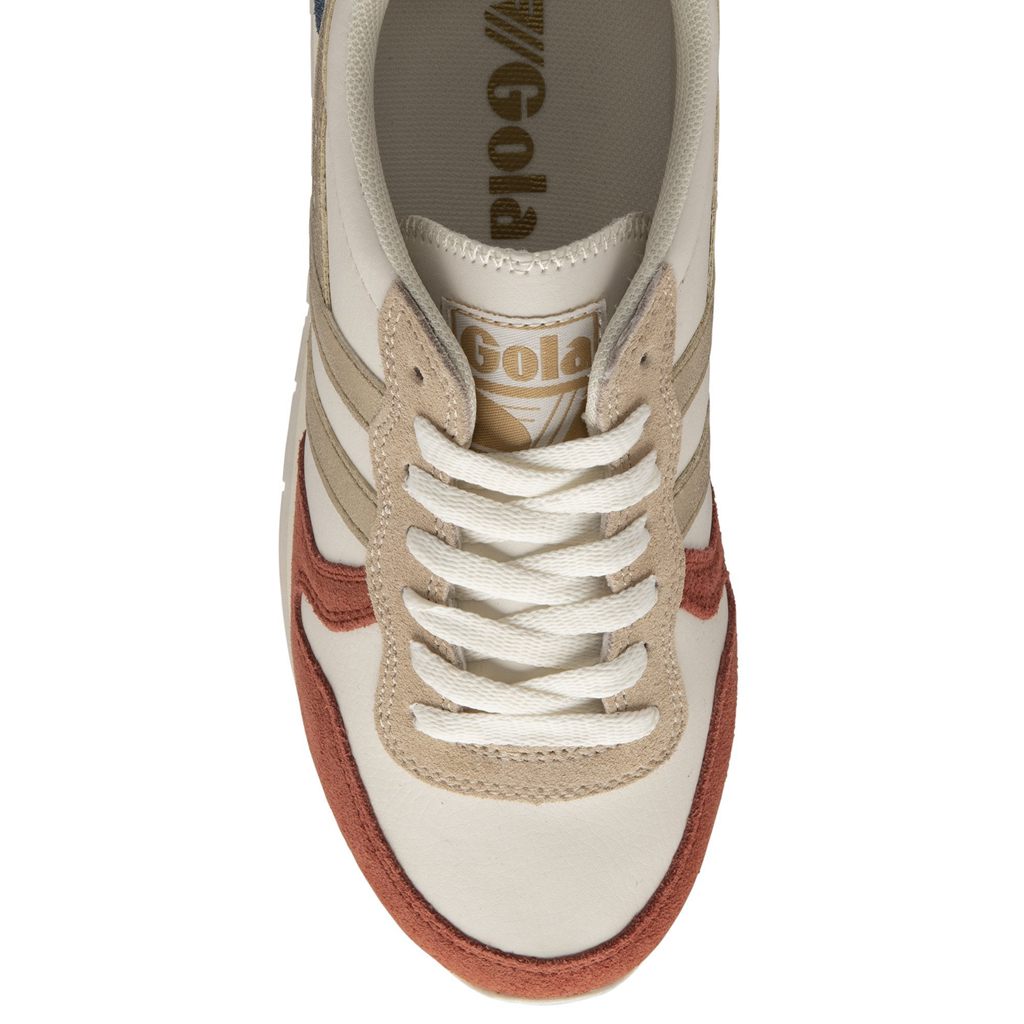 Gola Classics Daytona Quadrant Sneakers Blancos Naranjas Dorados Mexico | PTK-342875