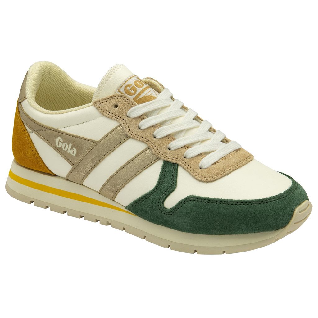 Gola Classics Daytona Quadrant Sneakers Blancos Dorados Mexico | UIT-745962