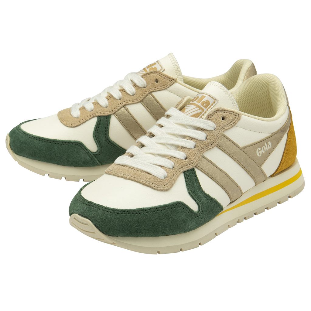 Gola Classics Daytona Quadrant Sneakers Blancos Dorados Mexico | UIT-745962