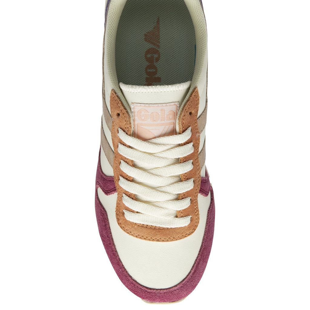 Gola Classics Daytona Quadrant Sneakers Blancos Rosas Dorados Mexico | XUJ-109852