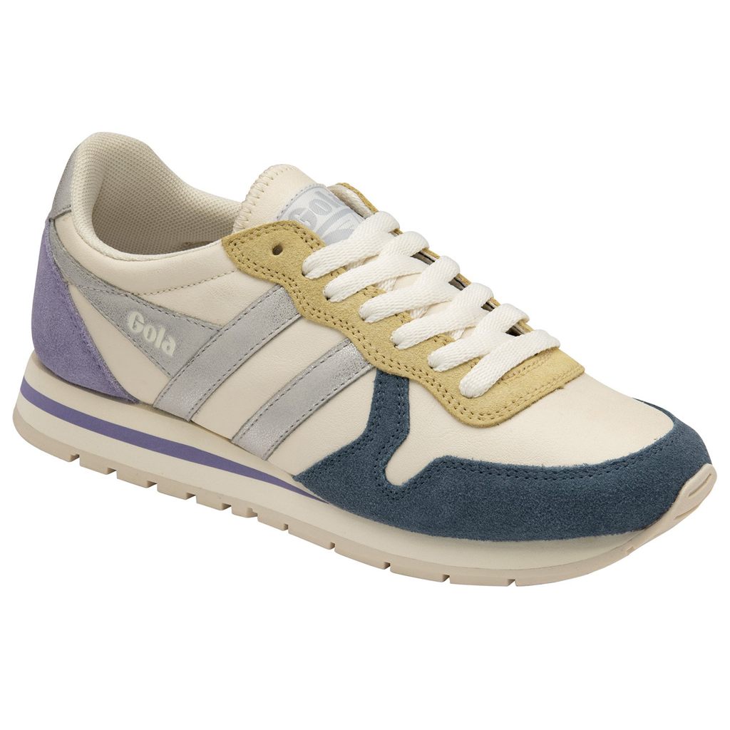 Gola Classics Daytona Quadrant Sneakers Blancos Plateados Lavanda Mexico | UEX-398647