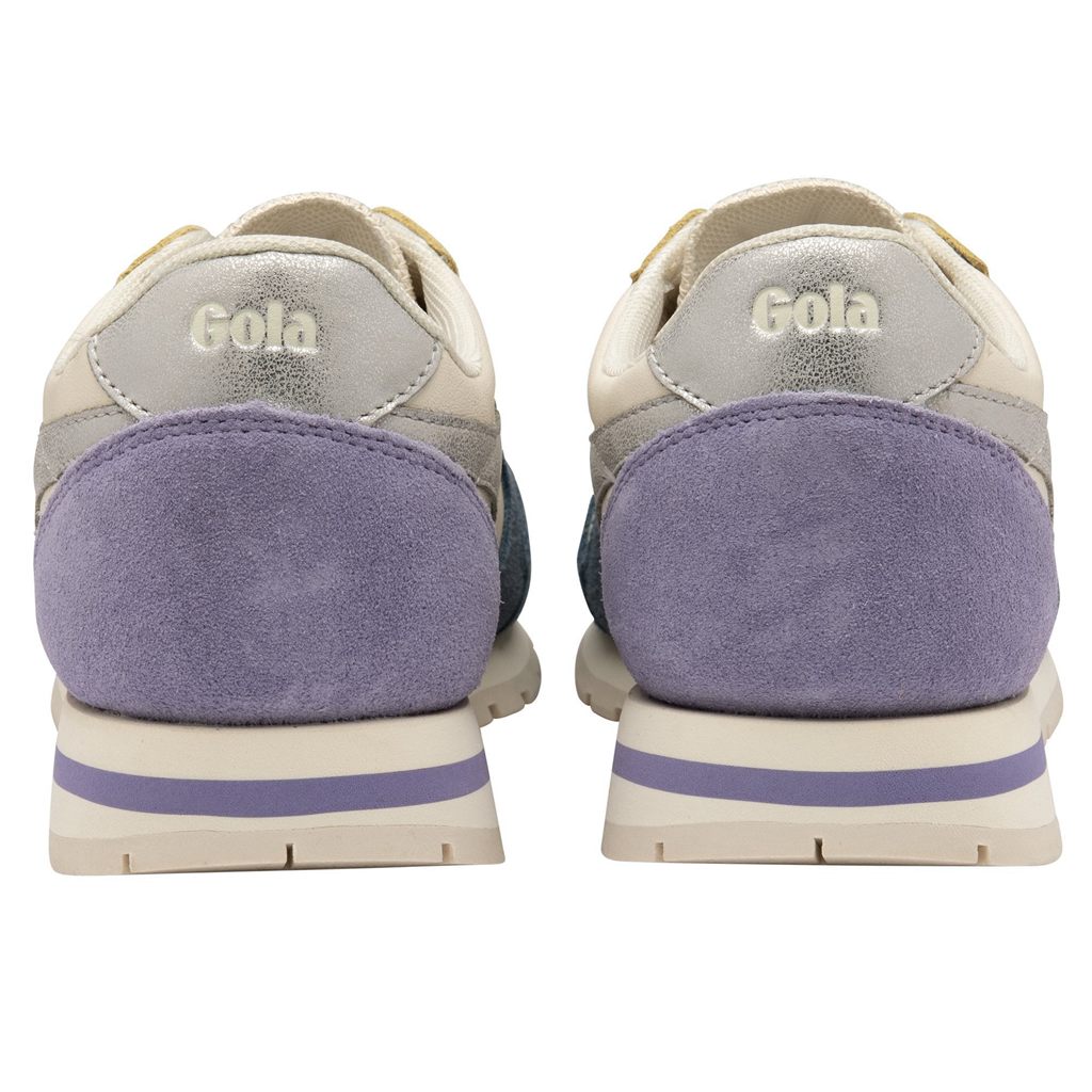 Gola Classics Daytona Quadrant Sneakers Blancos Plateados Lavanda Mexico | UEX-398647