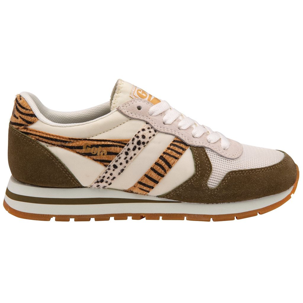 Gola Classics Daytona Safari Sneakers Blancos Kaki Mexico | XBT-523097