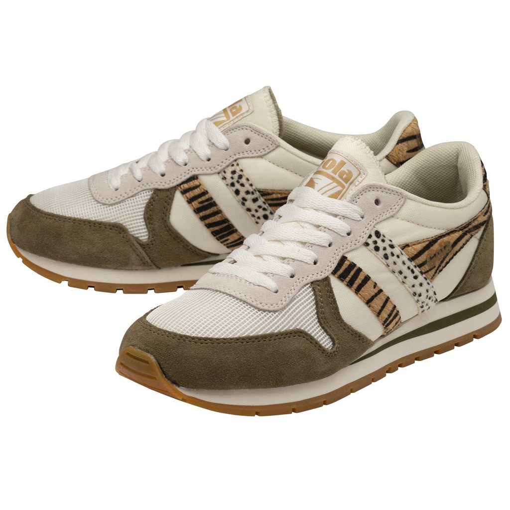 Gola Classics Daytona Safari Sneakers Blancos Kaki Mexico | XBT-523097