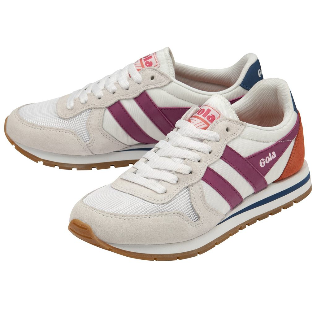 Gola Classics Daytona Sneakers Blancos Fucsia Azules Mexico | VTZ-790354