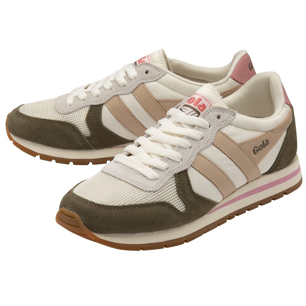 Gola Classics Daytona Sneakers Blancos Kaki Rosas Mexico | DYZ-697341