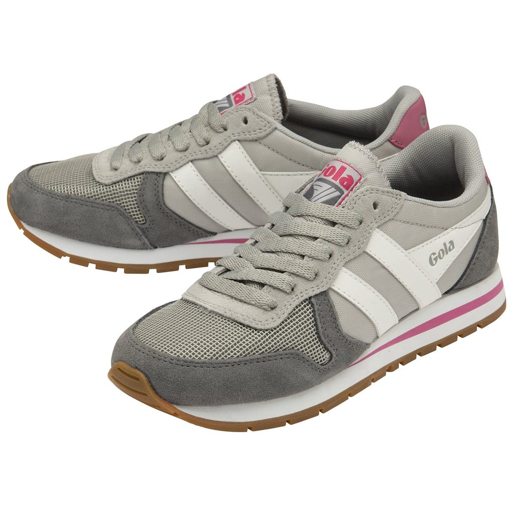 Gola Classics Daytona Sneakers Grises Claro Blancos Rosas Mexico | IYV-927568