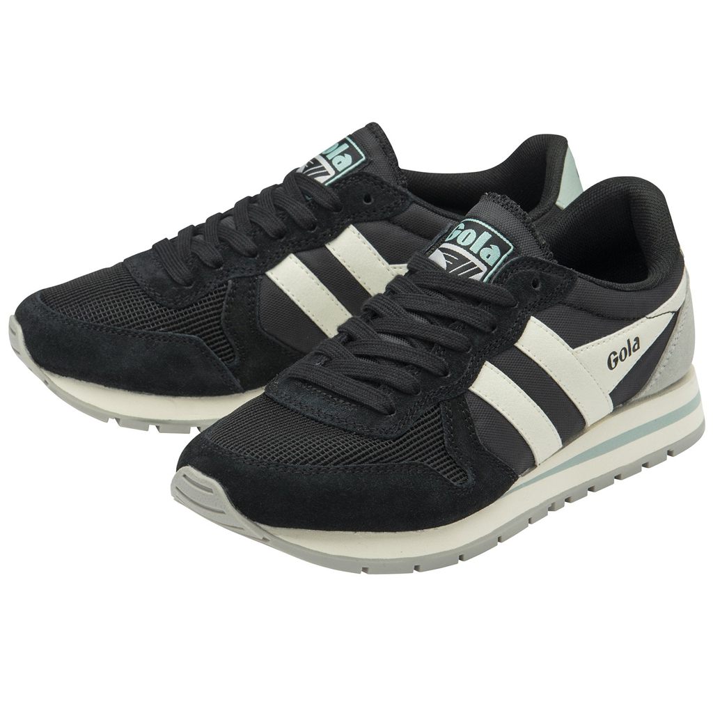 Gola Classics Daytona Sneakers Negros Blancos Mexico | OTI-401756