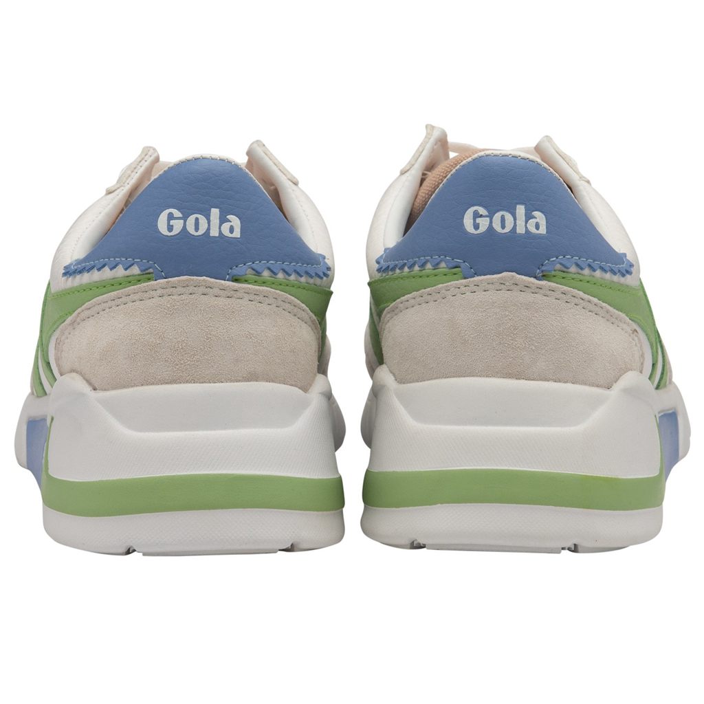 Gola Classics Eclipse California Sneakers Blancos Verdes Azules Mexico | ZCQ-394527