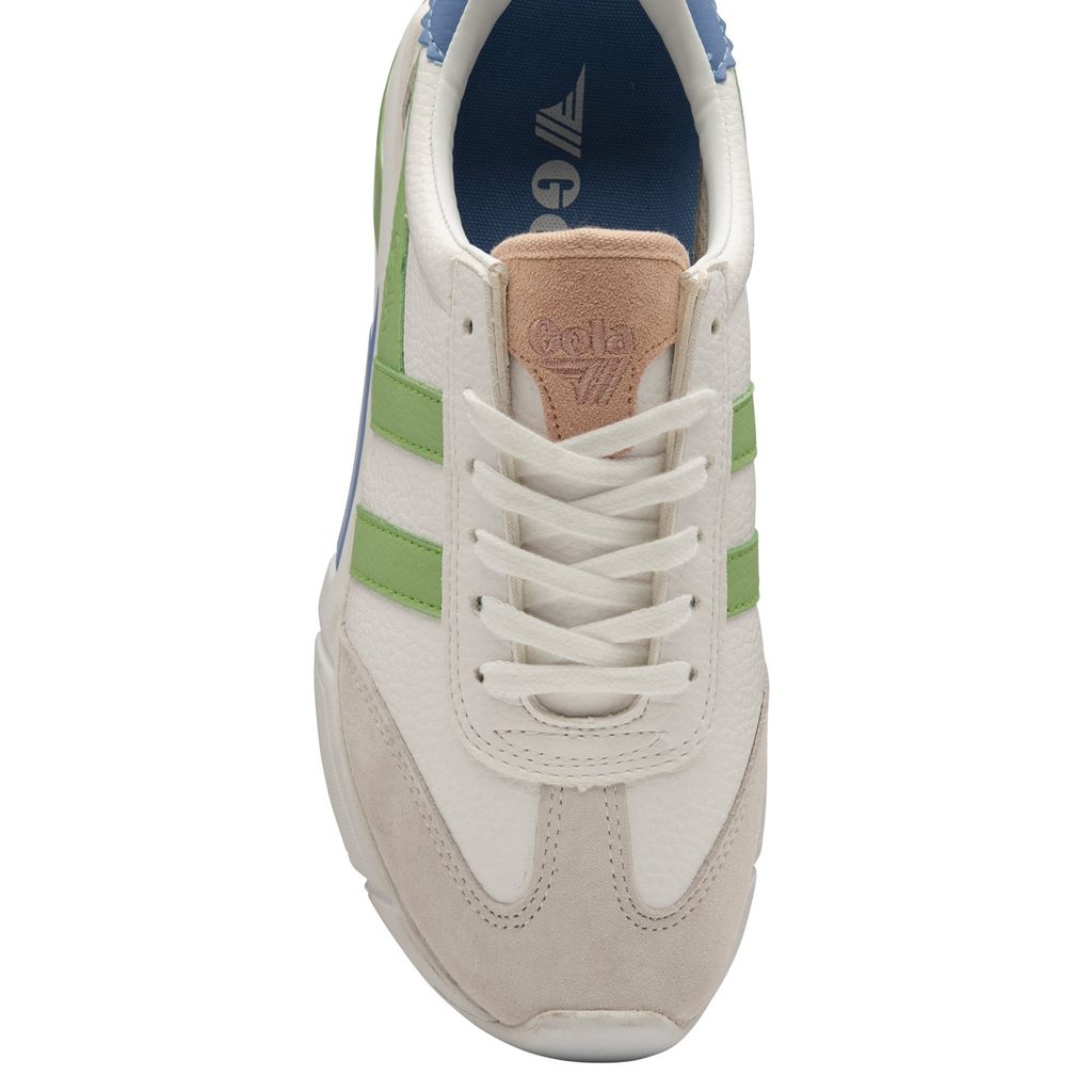 Gola Classics Eclipse California Sneakers Blancos Verdes Azules Mexico | ZCQ-394527
