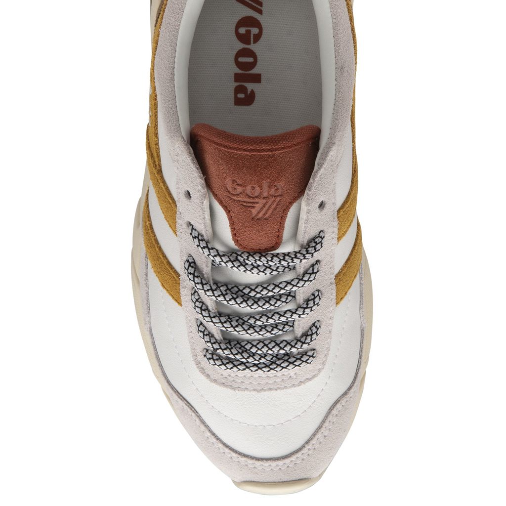 Gola Classics Eclipse Pure Sneakers Blancos Naranjas Mexico | WBE-836719