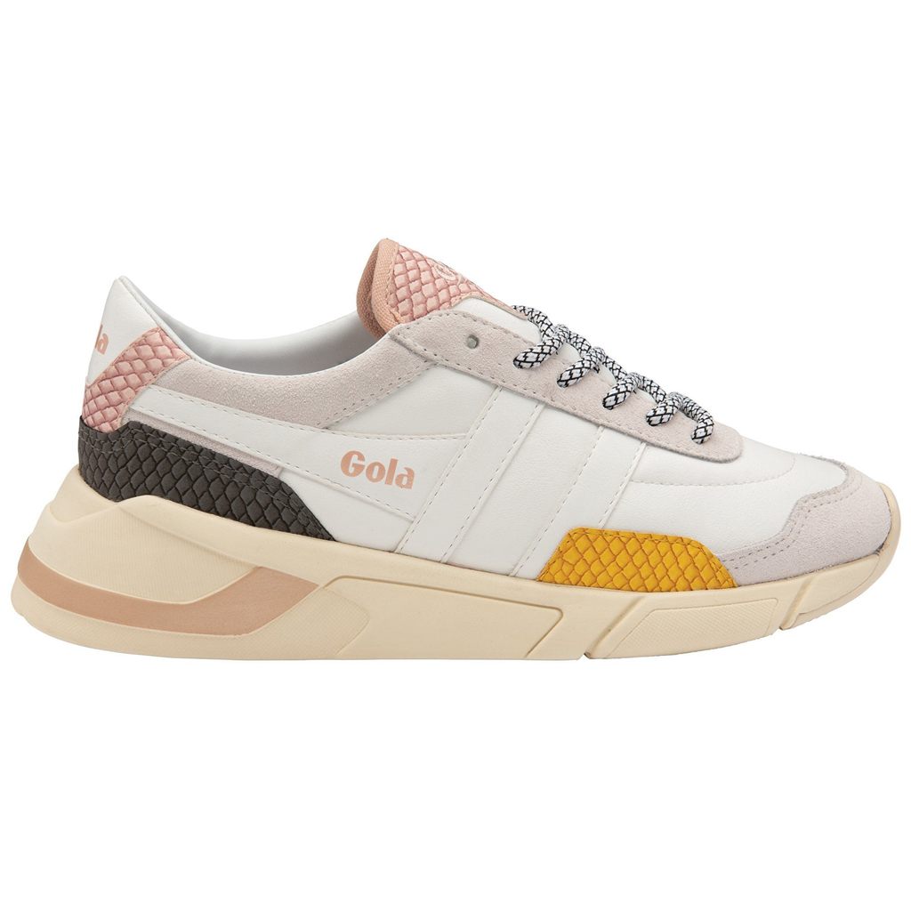 Gola Classics Eclipse Trident Snake Sneakers Blancos Rosas Mexico | HUT-031956