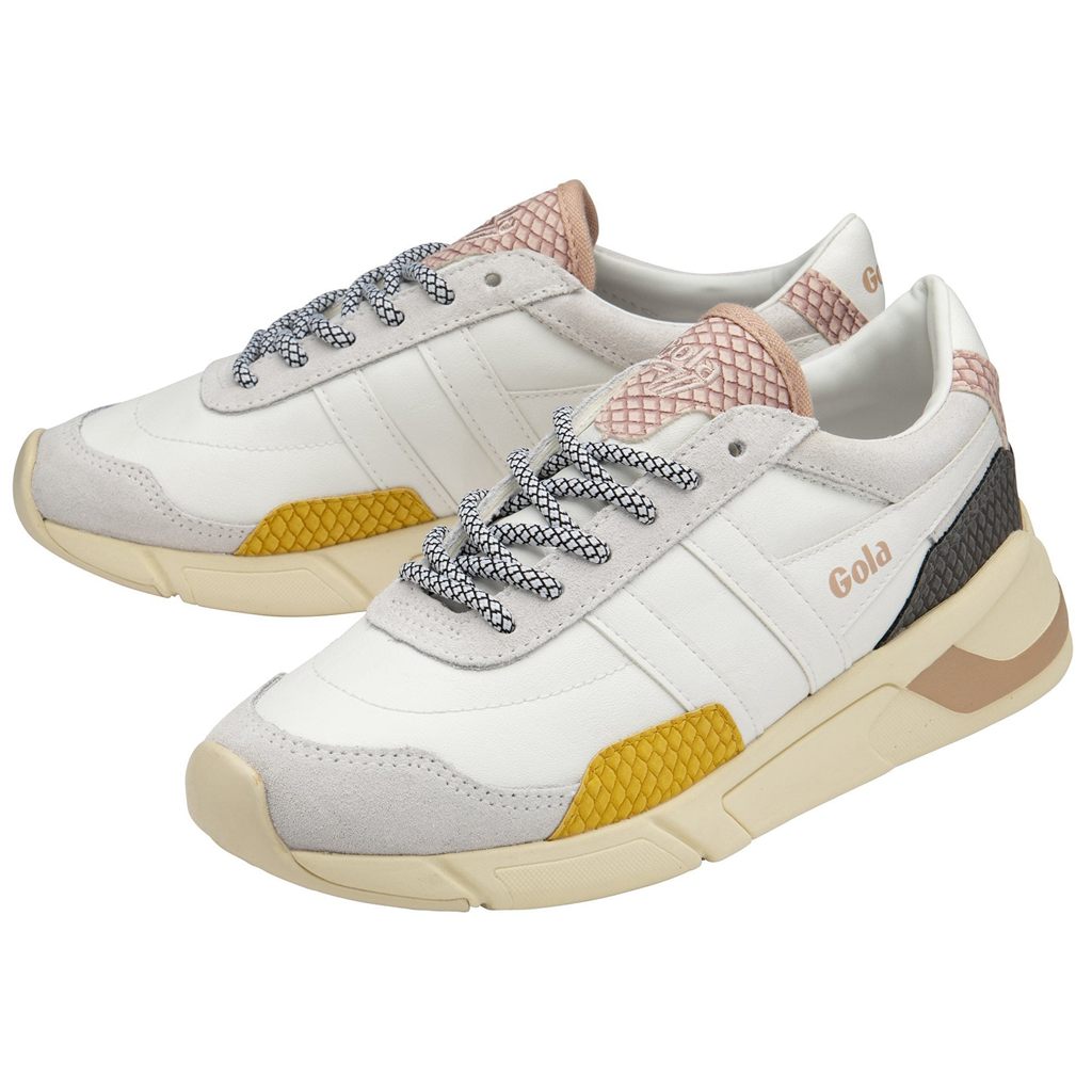 Gola Classics Eclipse Trident Snake Sneakers Blancos Rosas Mexico | HUT-031956