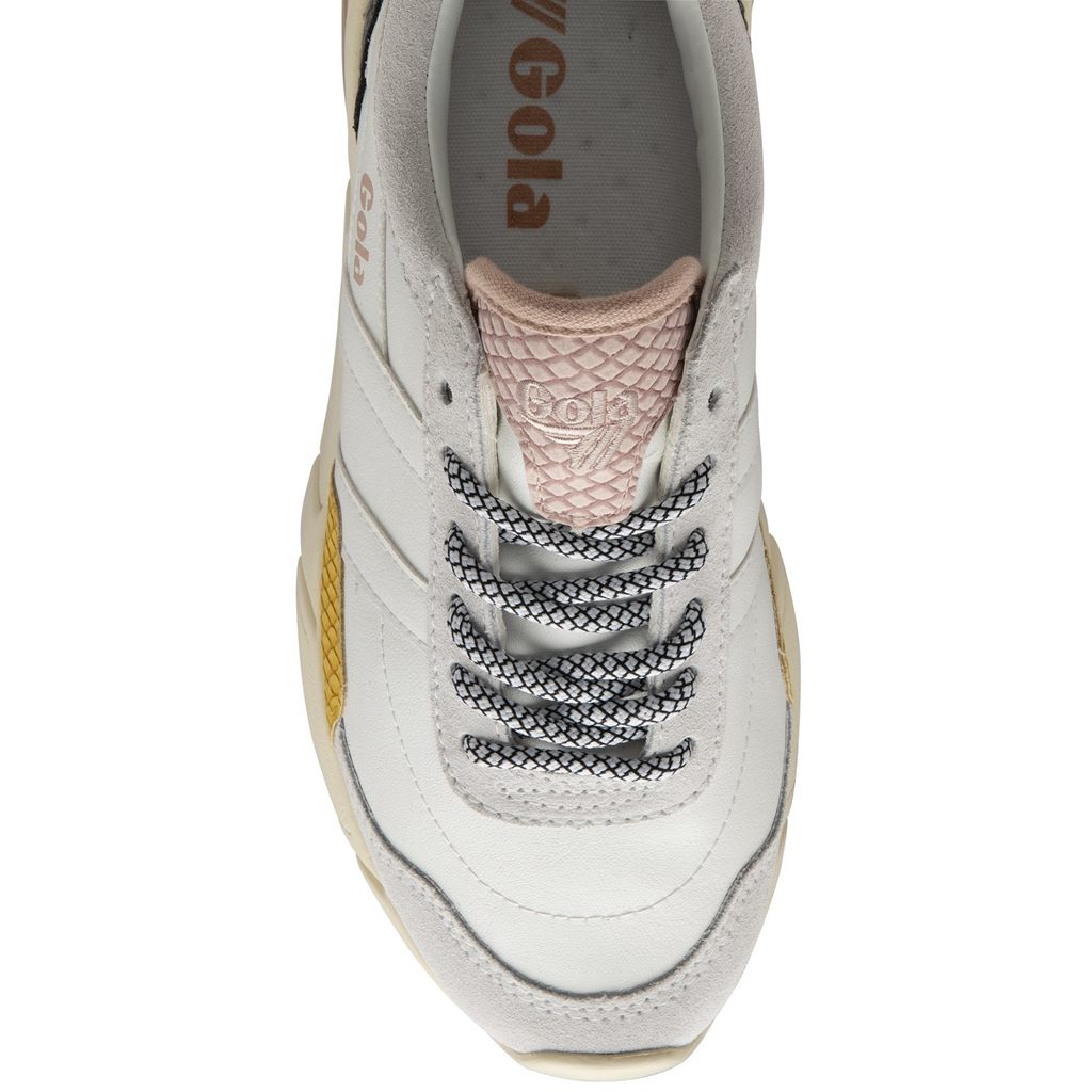 Gola Classics Eclipse Trident Snake Sneakers Blancos Rosas Mexico | HUT-031956
