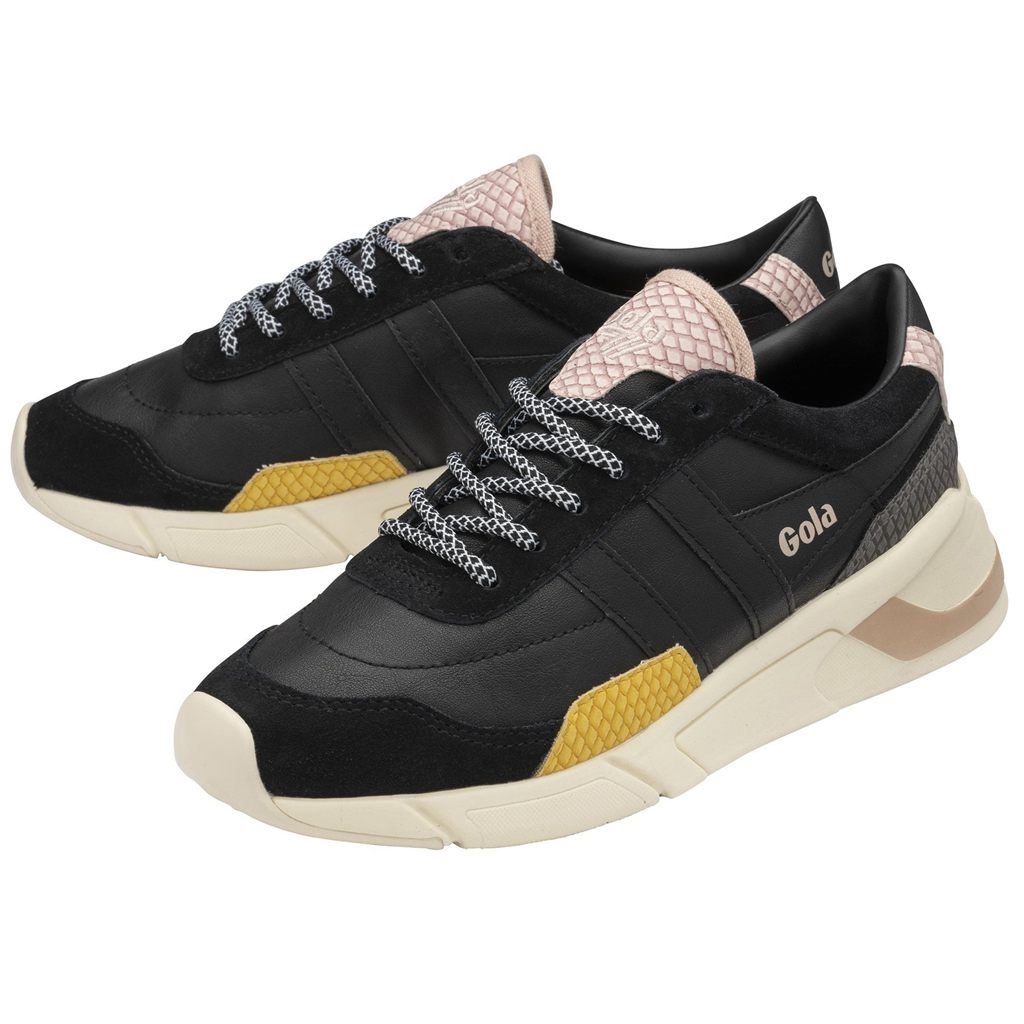 Gola Classics Eclipse Trident Snake Sneakers Negros Rosas Mexico | DPF-540329