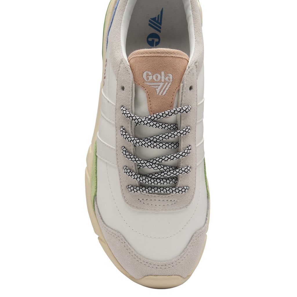 Gola Classics Eclipse Trident Sneakers Blancos Verdes Azules Mexico | CFB-138259