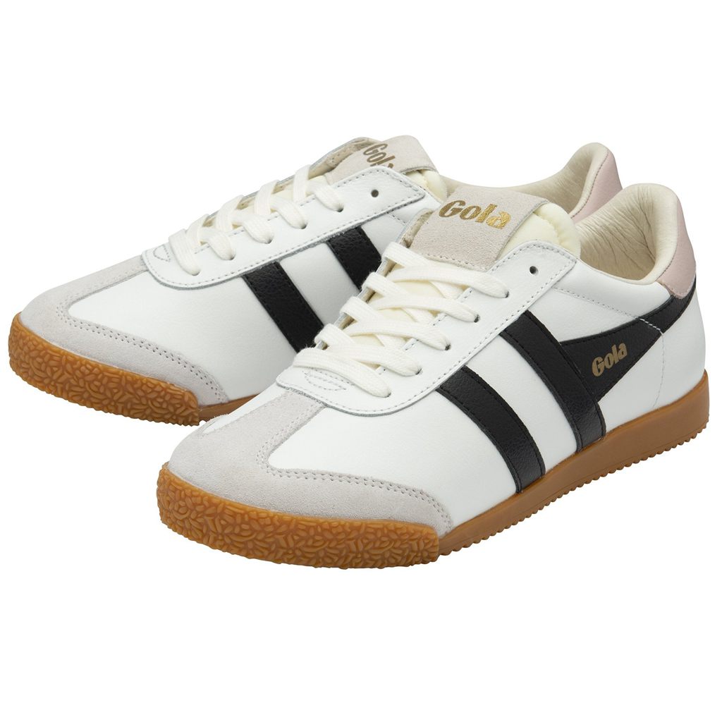 Gola Classics Elan Leather Sneakers Blancos Negros Rosas Mexico | RQP-105843