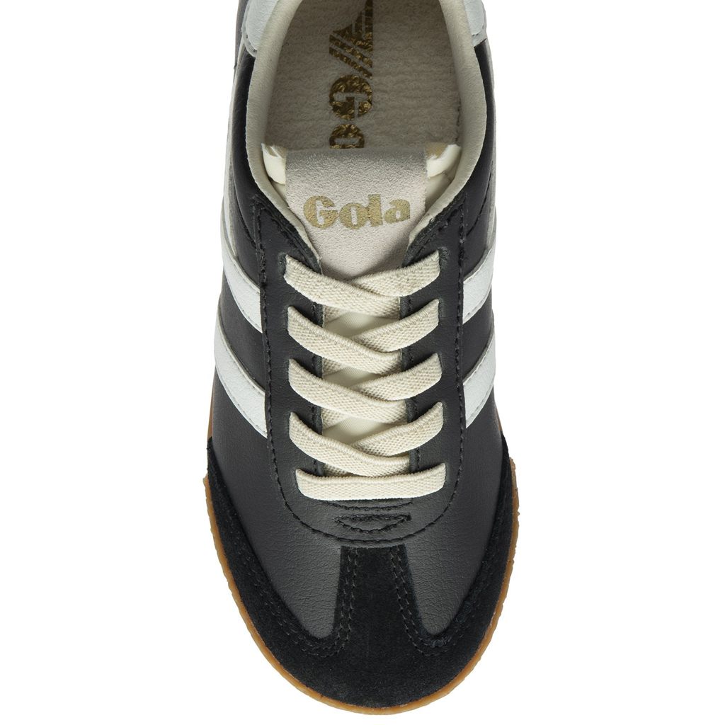 Gola Classics Elan Leather Sneakers Negros Blancos Mexico | RFO-185724