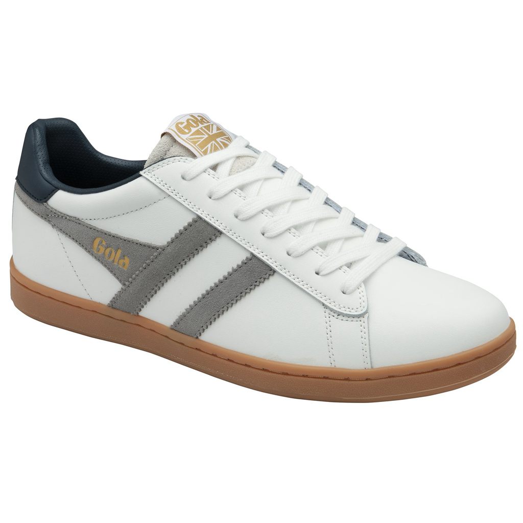 Gola Classics Equipe II Leather Sneakers Blancos Azul Marino Mexico | ZBG-136502