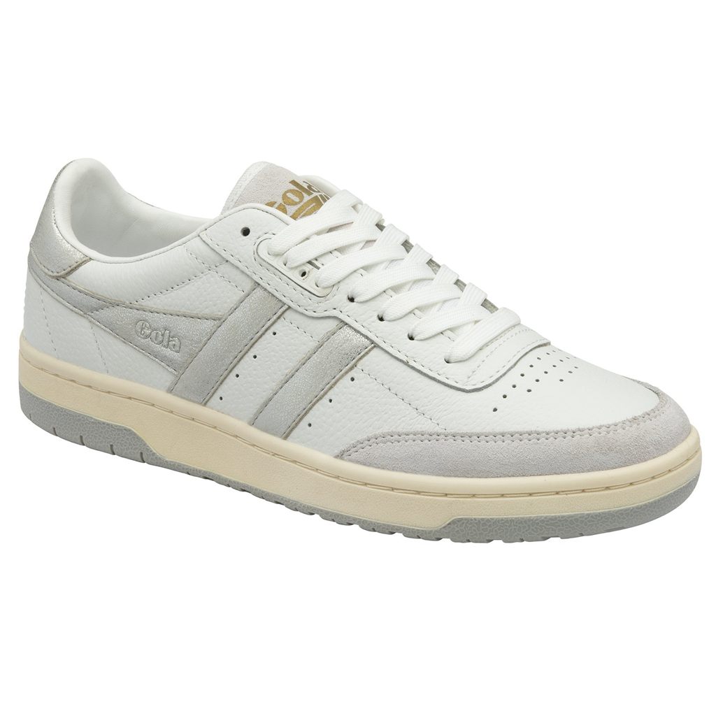 Gola Classics Falcon Mirror Sneakers Blancos Plateados Mexico | VKR-256087