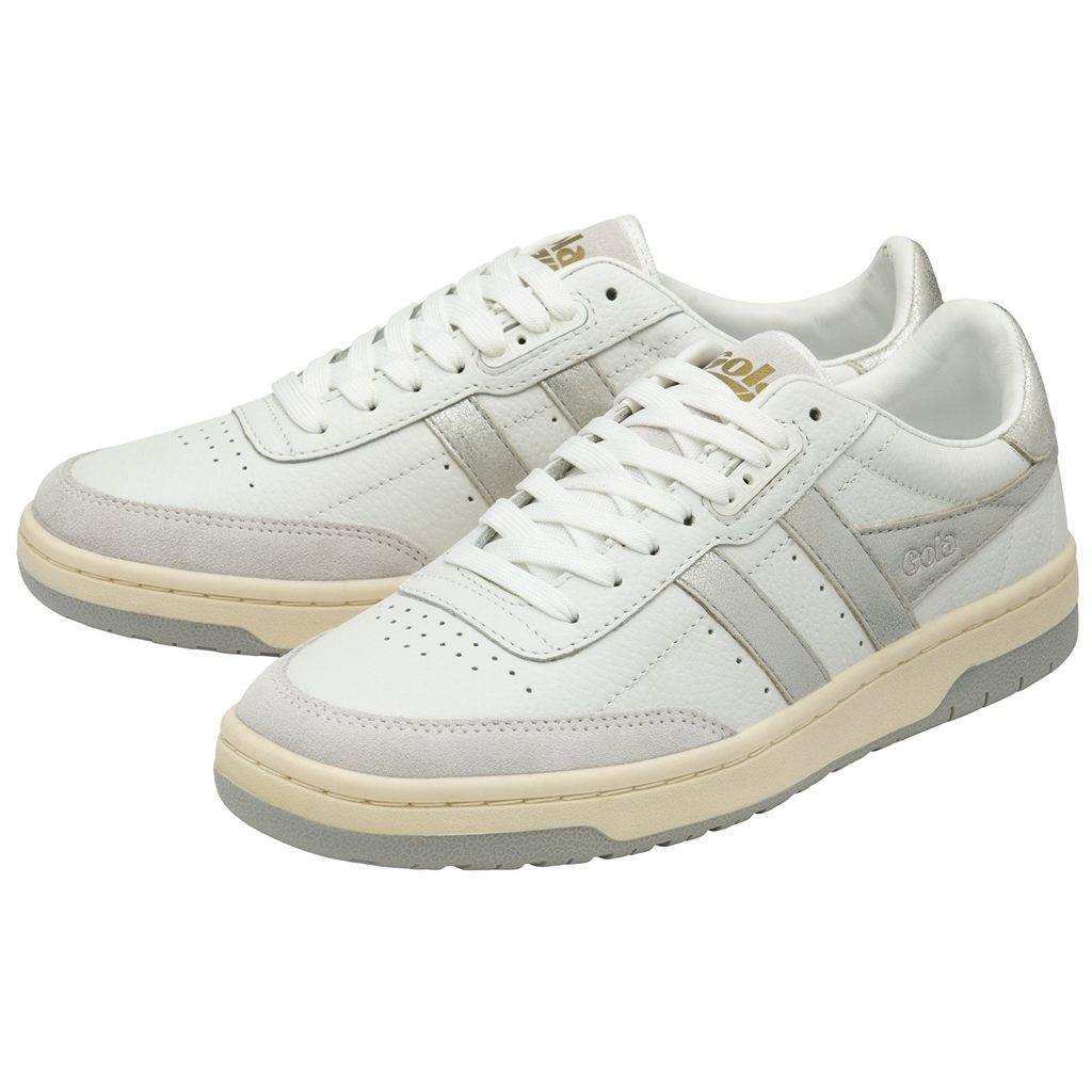 Gola Classics Falcon Mirror Sneakers Blancos Plateados Mexico | VKR-256087