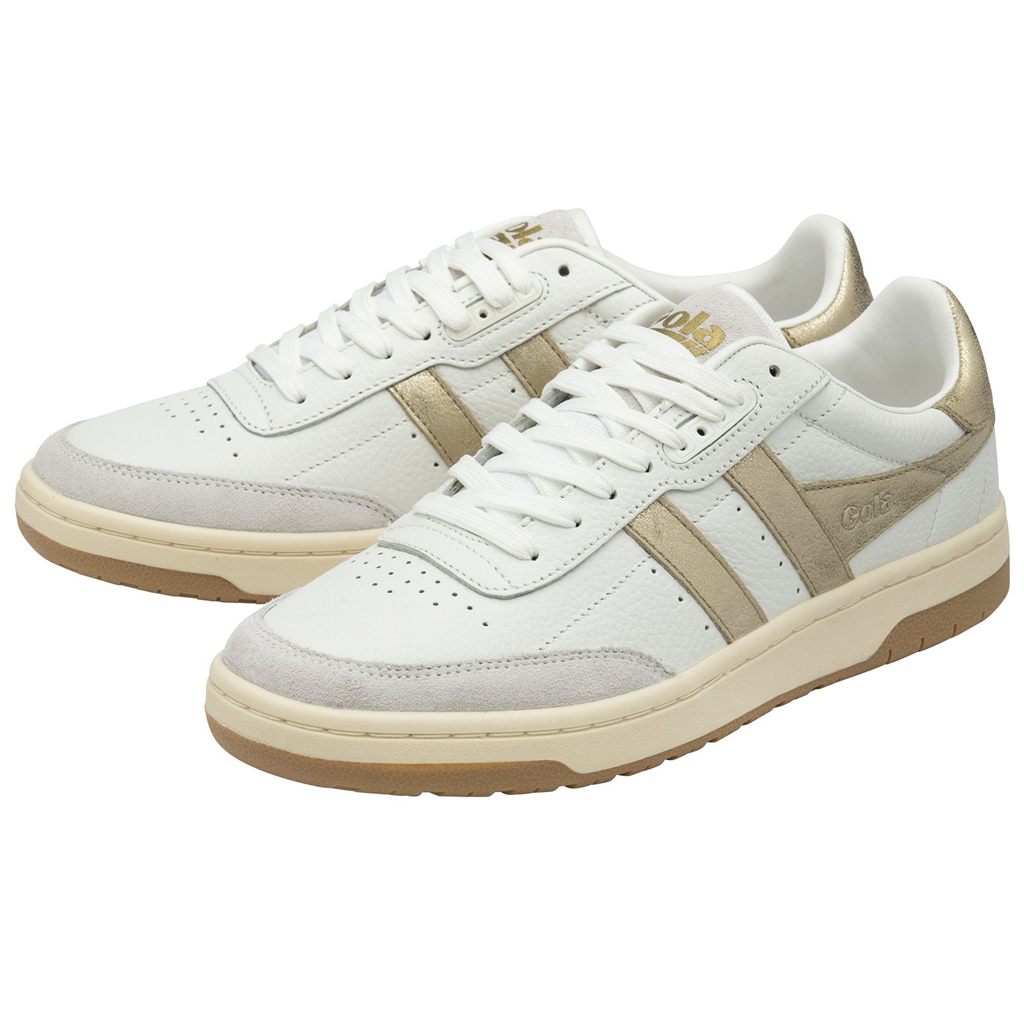 Gola Classics Falcon Mirror Sneakers Blancos Dorados Mexico | KOQ-465089