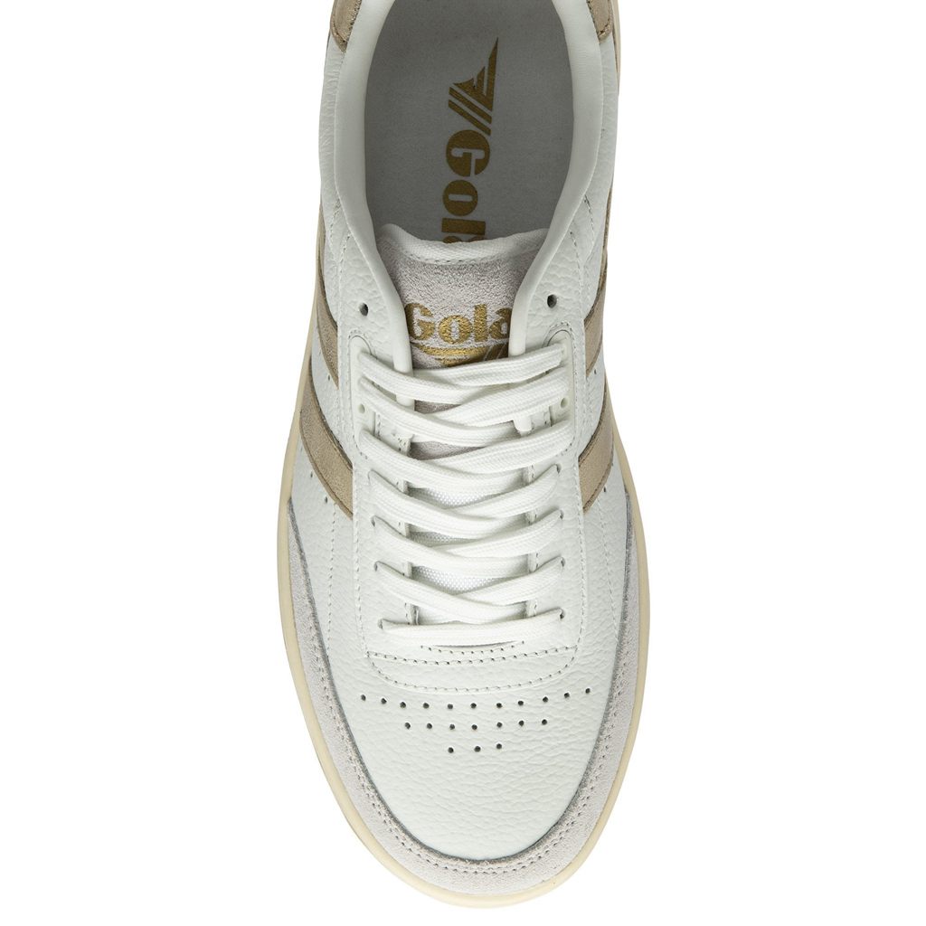 Gola Classics Falcon Mirror Sneakers Blancos Dorados Mexico | KOQ-465089