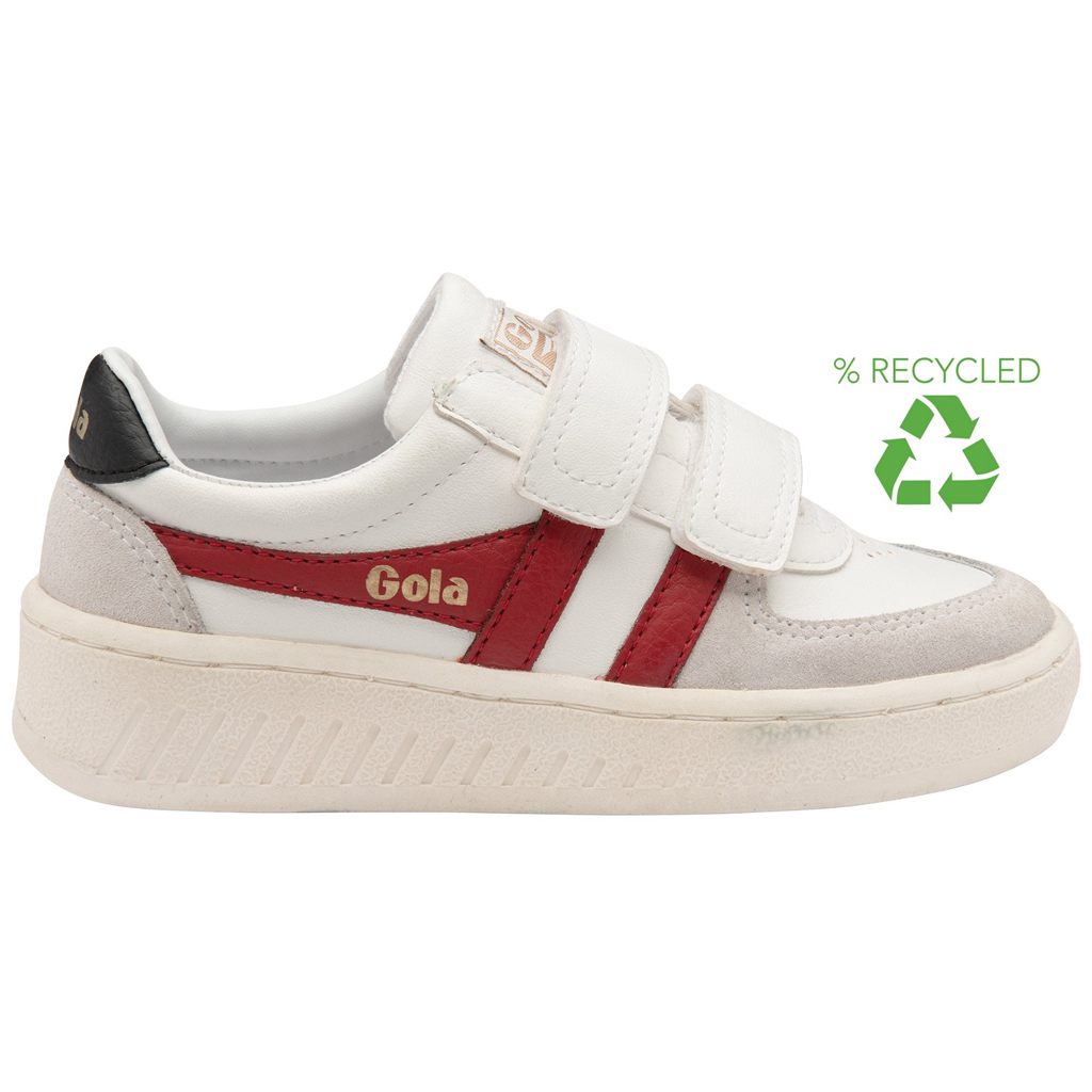 Gola Classics Grandslam Classic Strap Sneakers Blancos Rojos Oscuro Negros Mexico | HSZ-468031