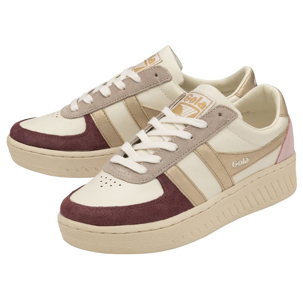 Gola Classics Grandslam Quadrant Sneakers Blancos Dorados Rosas Mexico | VSG-638057