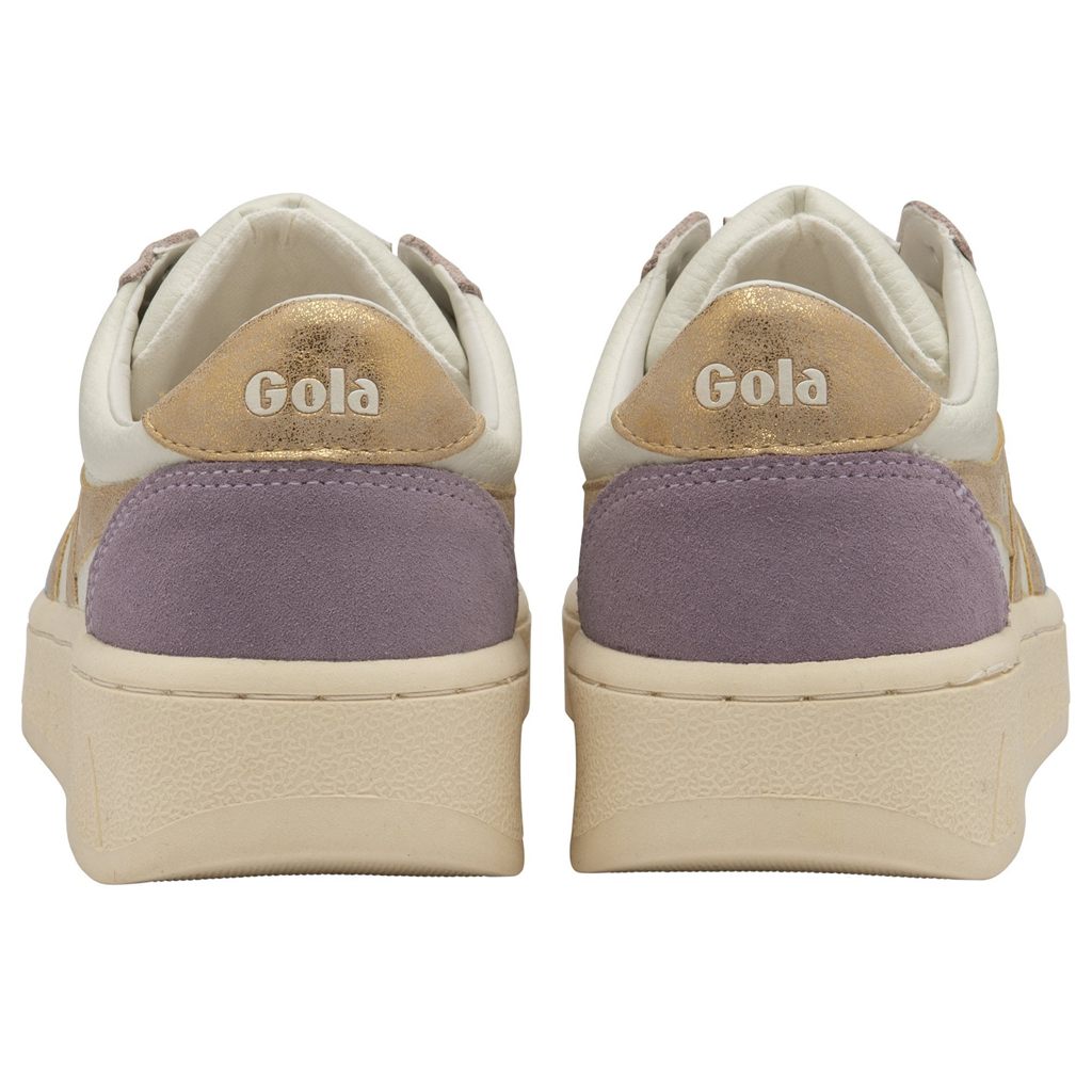 Gola Classics Grandslam Quadrant Sneakers Blancos Azules Dorados Mexico | UAT-021657