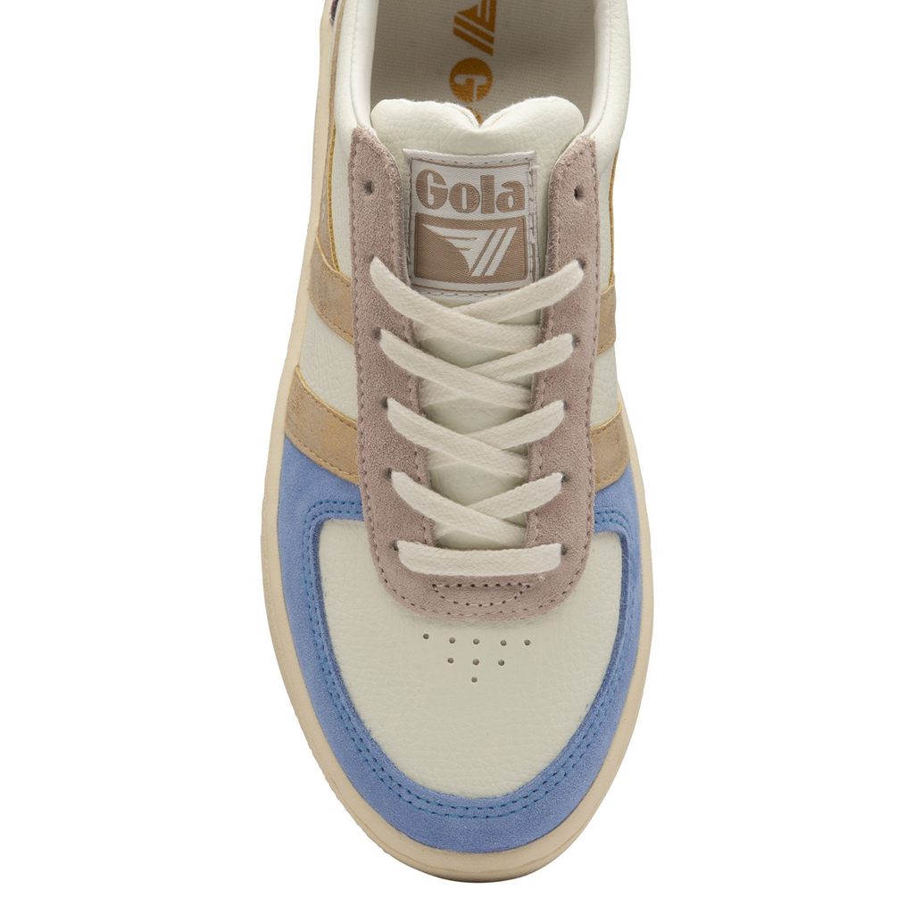 Gola Classics Grandslam Quadrant Sneakers Blancos Azules Dorados Mexico | UAT-021657