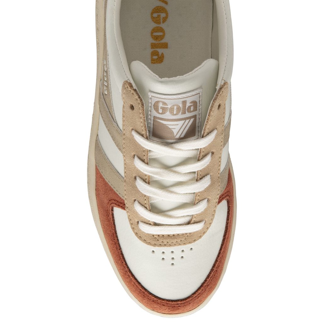 Gola Classics Grandslam Quadrant Sneakers Blancos Naranjas Dorados Mexico | UVE-598420