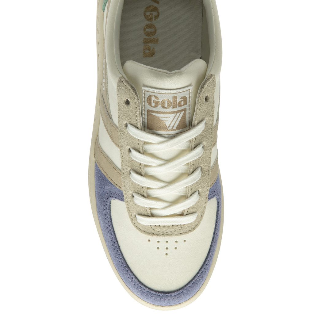 Gola Classics Grandslam Quadrant Sneakers Blancos Lavanda Dorados Verdes Mexico | IJB-864701