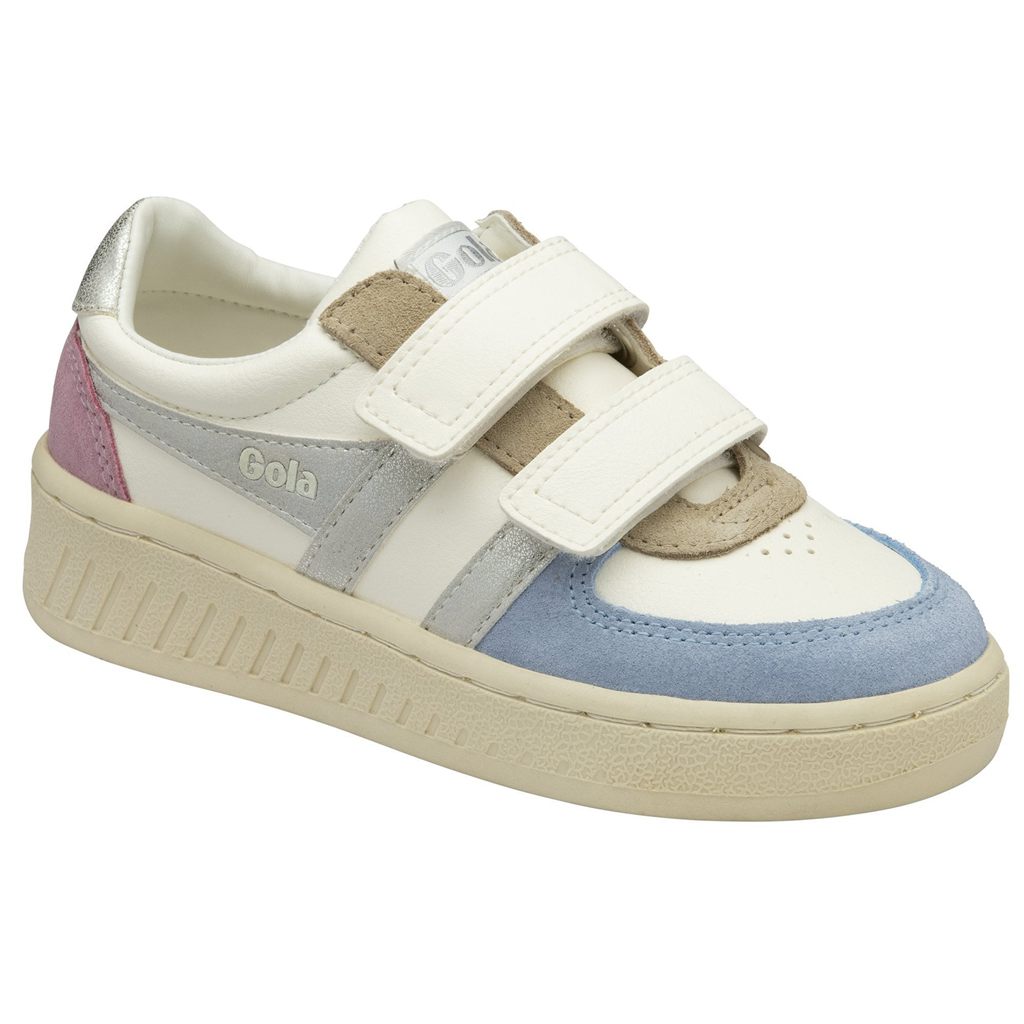 Gola Classics Grandslam Quadrant Strap Sneakers Blancos Plateados Mexico | GDC-928054