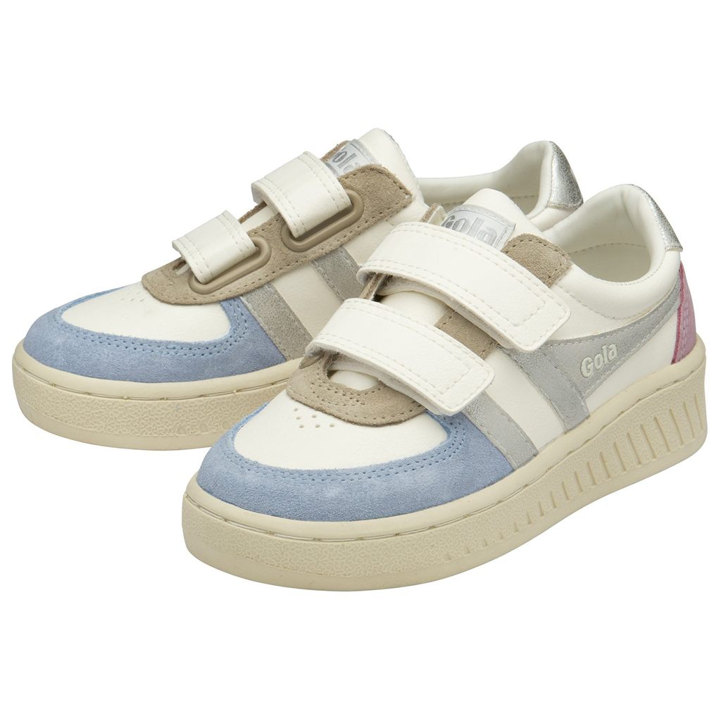 Gola Classics Grandslam Quadrant Strap Sneakers Blancos Plateados Mexico | GDC-928054