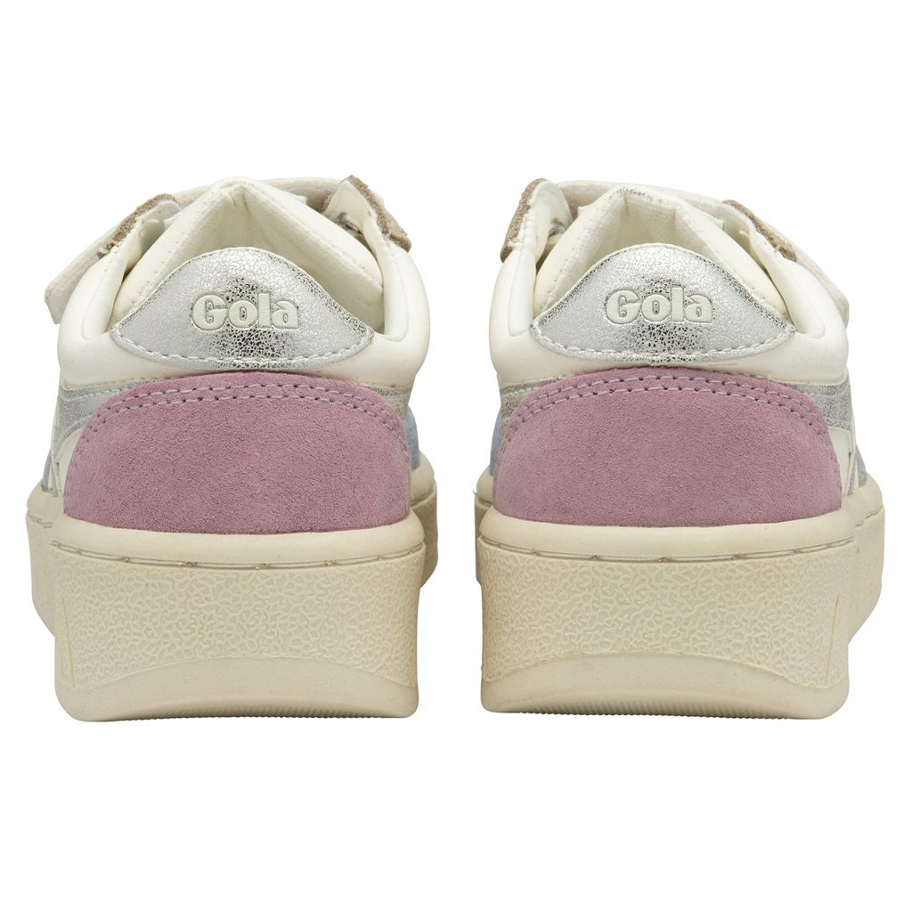 Gola Classics Grandslam Quadrant Strap Sneakers Blancos Plateados Mexico | GDC-928054