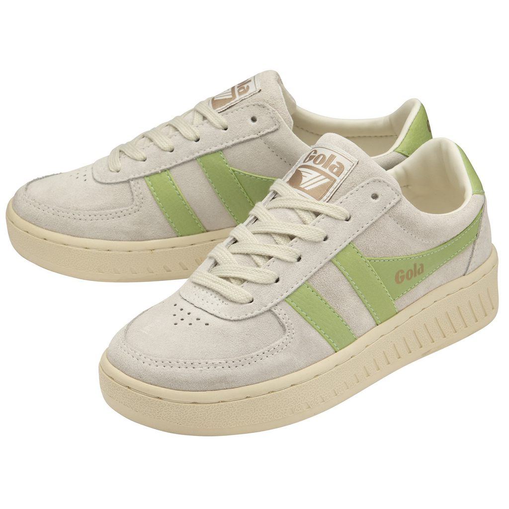 Gola Classics Grandslam Suede Sneakers Blancos Verdes Mexico | NAU-170652