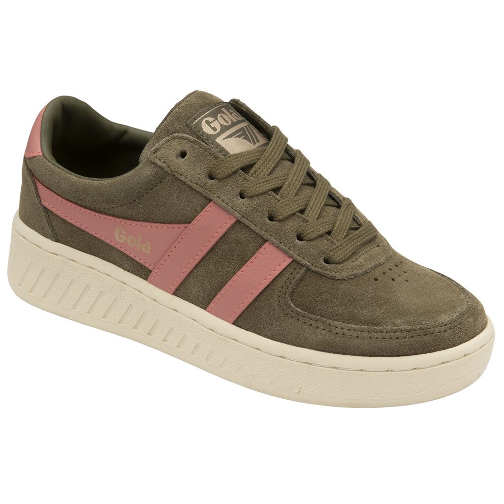 Gola Classics Grandslam Suede Sneakers Kaki Coral Rosas Mexico | OWA-167853