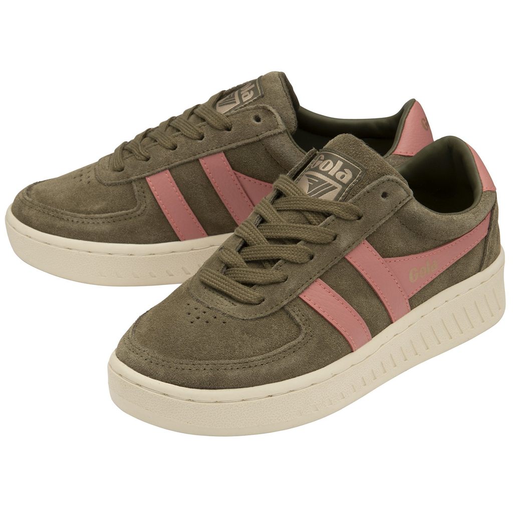 Gola Classics Grandslam Suede Sneakers Kaki Coral Rosas Mexico | OWA-167853