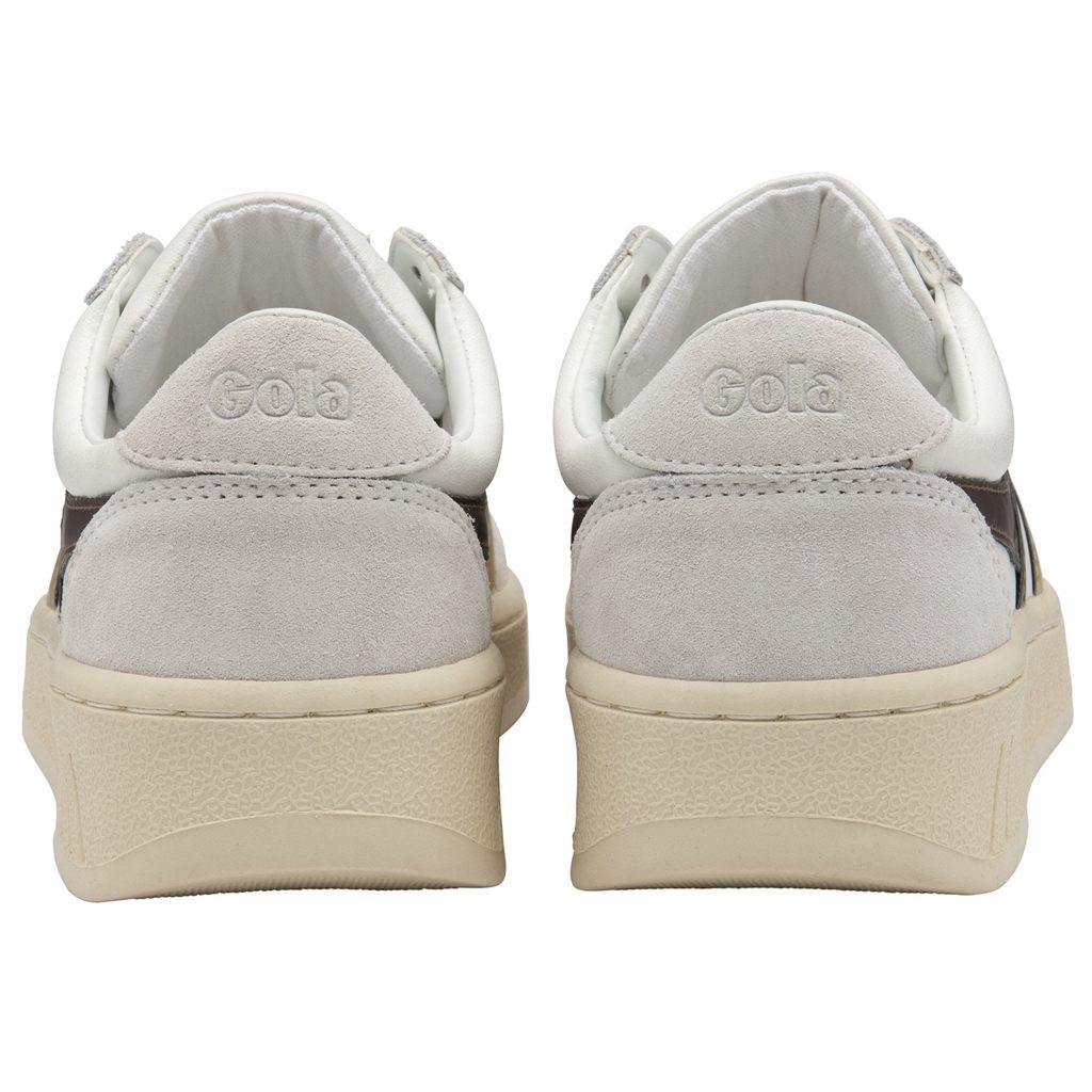 Gola Classics Grandslam Trident Metallic Sneakers Blancos Dorados Mexico | ZFO-502731