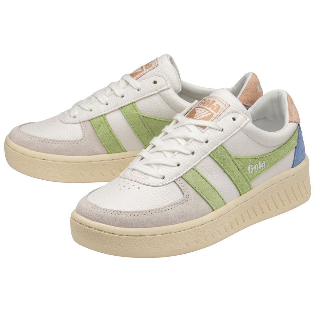 Gola Classics Grandslam Trident Sneakers Blancos Verdes Rosas Mexico | MDR-450398