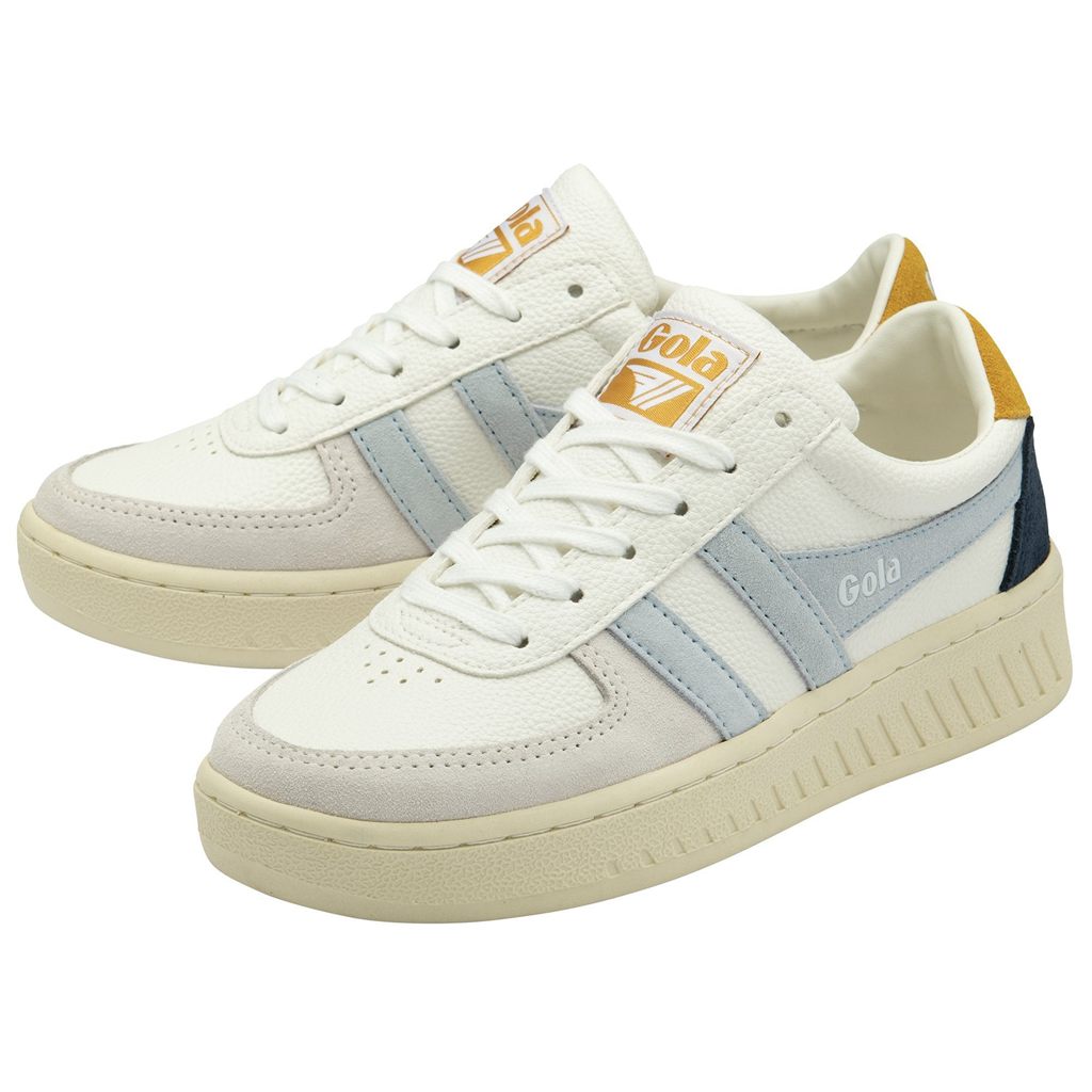 Gola Classics Grandslam Trident Sneakers Blancos Azules Mexico | OKV-456291
