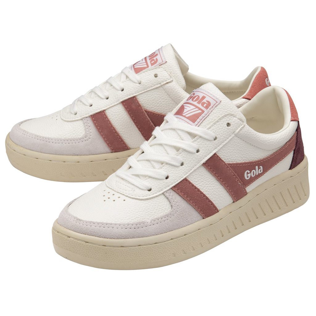 Gola Classics Grandslam Trident Sneakers Blancos Rosas Coral Rosas Mexico | OQN-259817