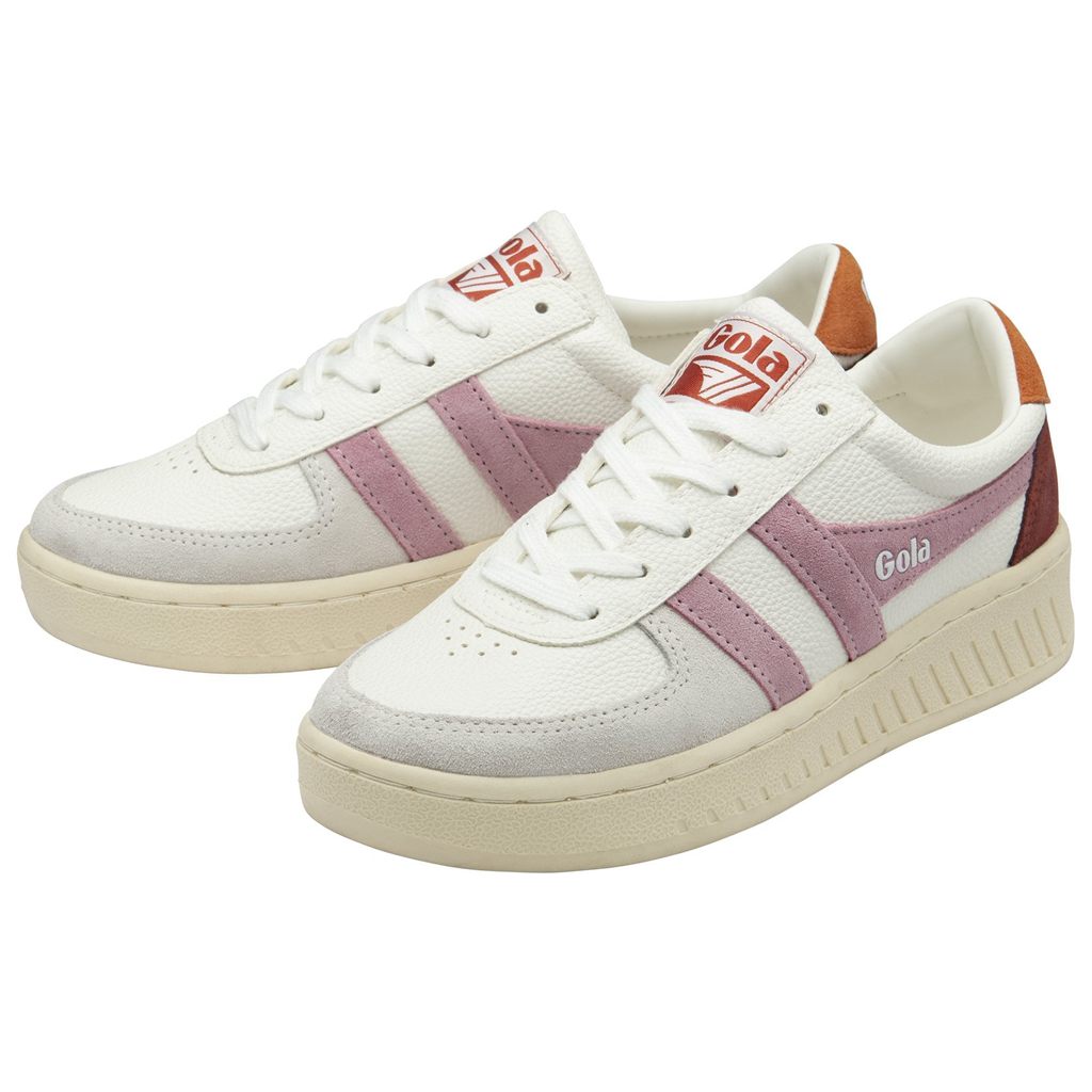 Gola Classics Grandslam Trident Sneakers Blancos Naranjas Mexico | FUG-901472