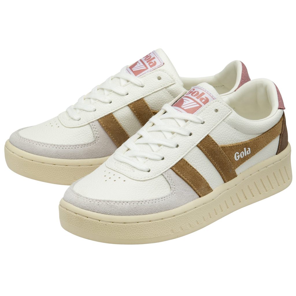 Gola Classics Grandslam Trident Sneakers Blancos Marrom Rosas Mexico | ZAI-250841