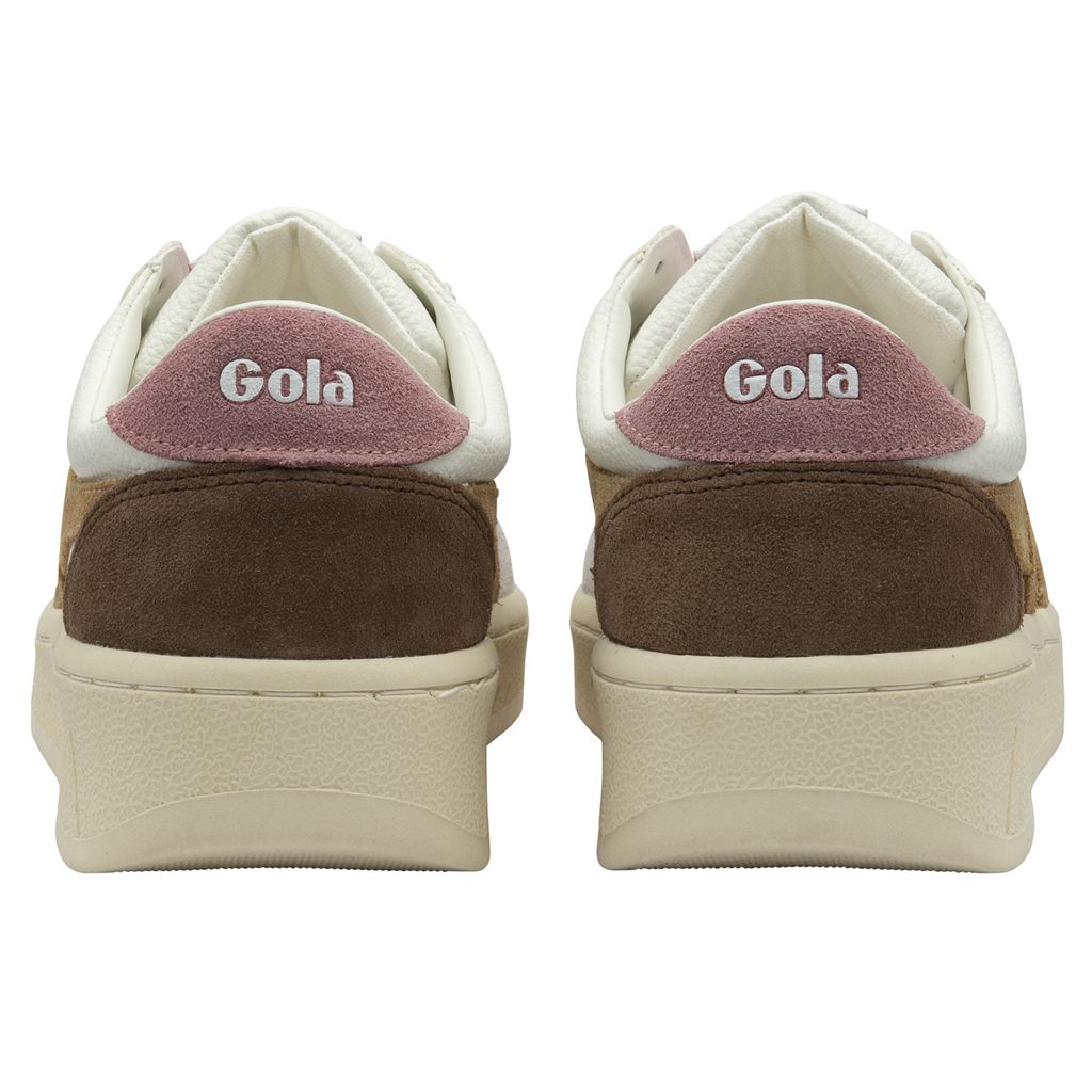 Gola Classics Grandslam Trident Sneakers Blancos Marrom Rosas Mexico | ZAI-250841