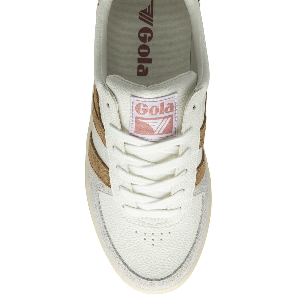Gola Classics Grandslam Trident Sneakers Blancos Marrom Rosas Mexico | ZAI-250841