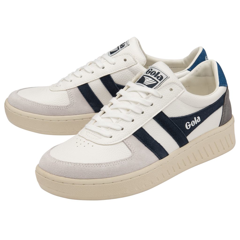 Gola Classics Grandslam Trident Sneakers Blancos Azul Marino Azules Mexico | NBX-082791